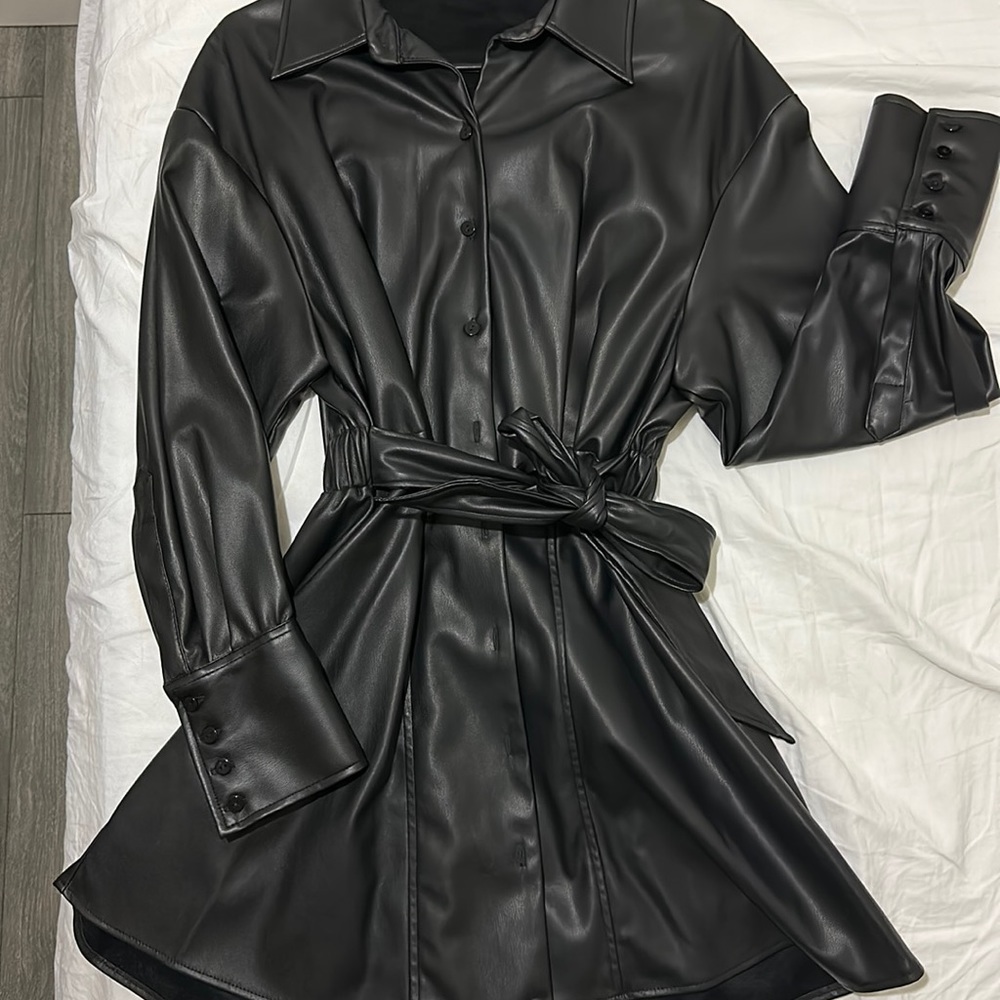 Blackjack leather dress